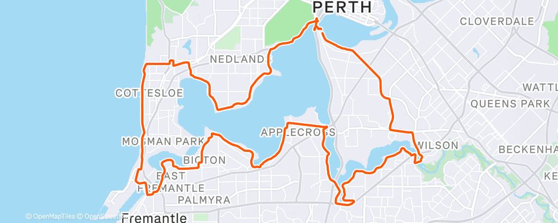 Карта физической активности (Lunch Ride)