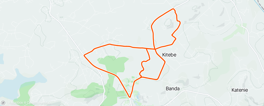 Mapa da atividade, Bushbaby Duathlon (38ish fietsen 5 km rennen)