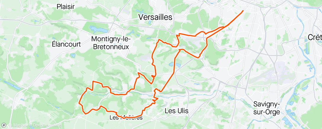 Mapa da atividade, #7 3h10 Vallée de Chevreuse ☁️