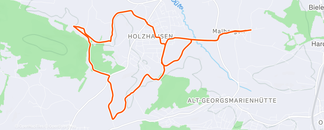 Map of the activity, Lunch Run