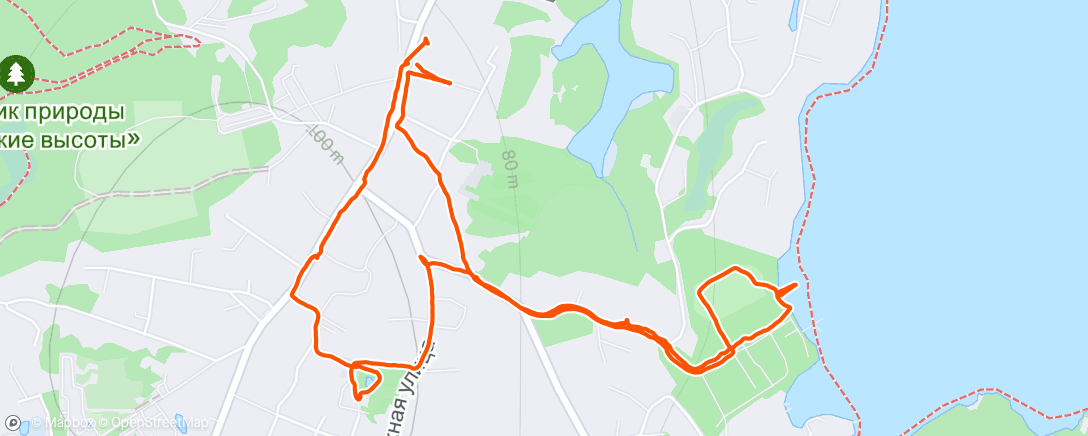 Map of the activity, Afternoon Walk