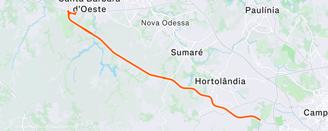 Map of the activity, Morning Ride