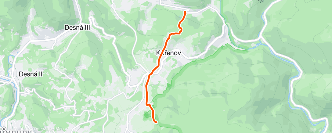 Map of the activity, Afternoon Walk