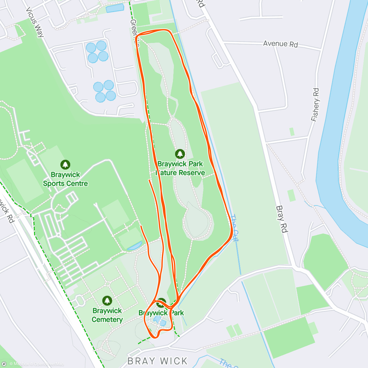 Map of the activity, Morning Run - First Parkrun!