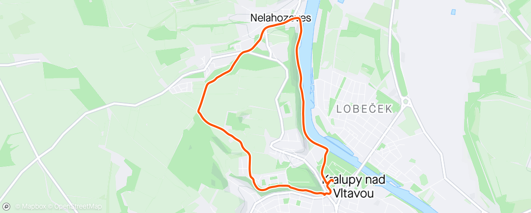 Map of the activity, Afternoon Run