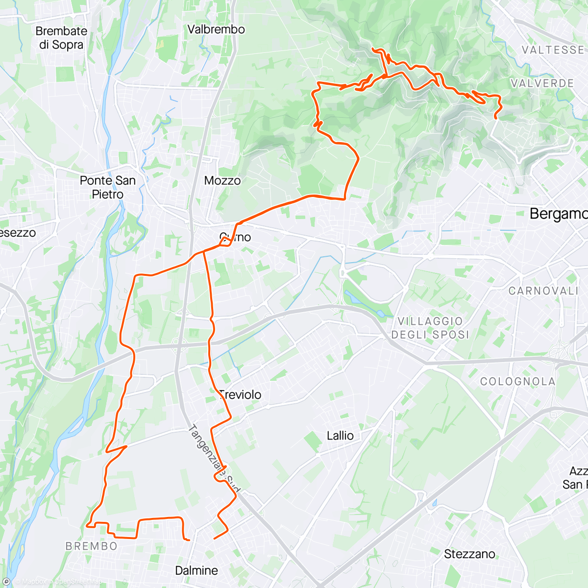 Map of the activity, Colli