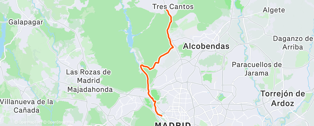 Map of the activity, Moncloa🏛️ - Matalpino🌲🌲Tramo 1-Tres Cantos