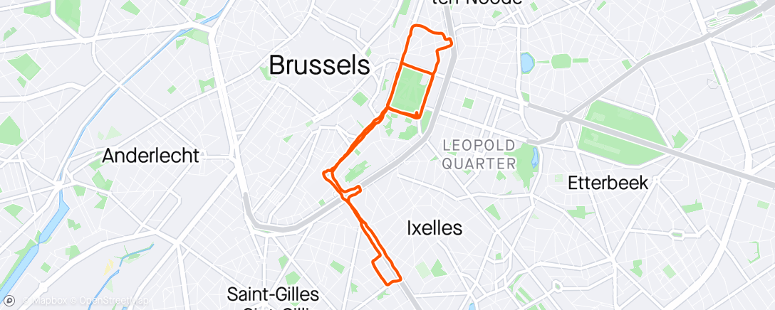 Map of the activity, Beerbike around Brussels