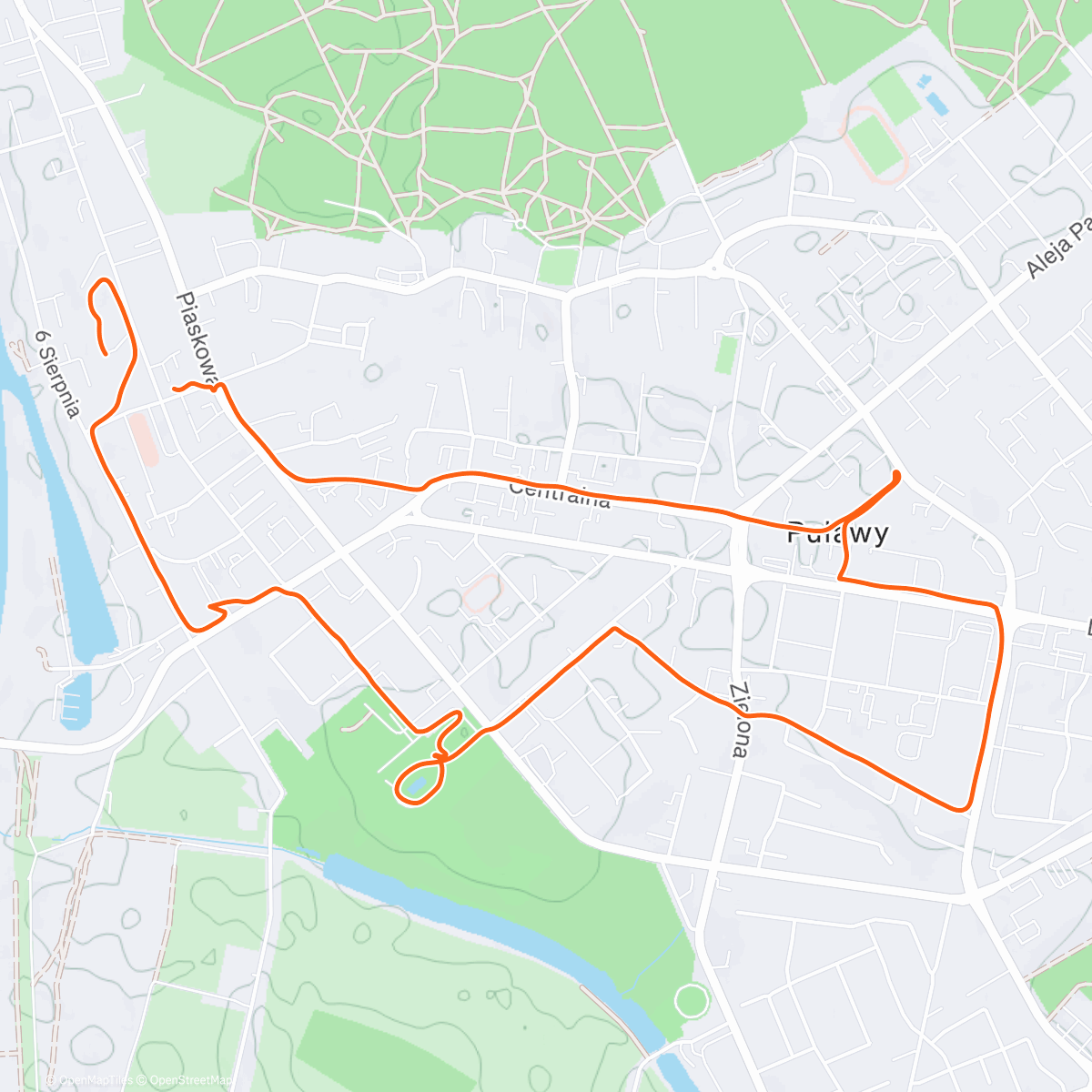 Map of the activity, Afternoon Walk
