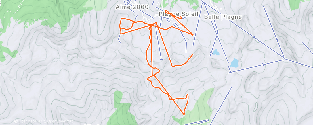 Карта физической активности (La Plagne rapidos)