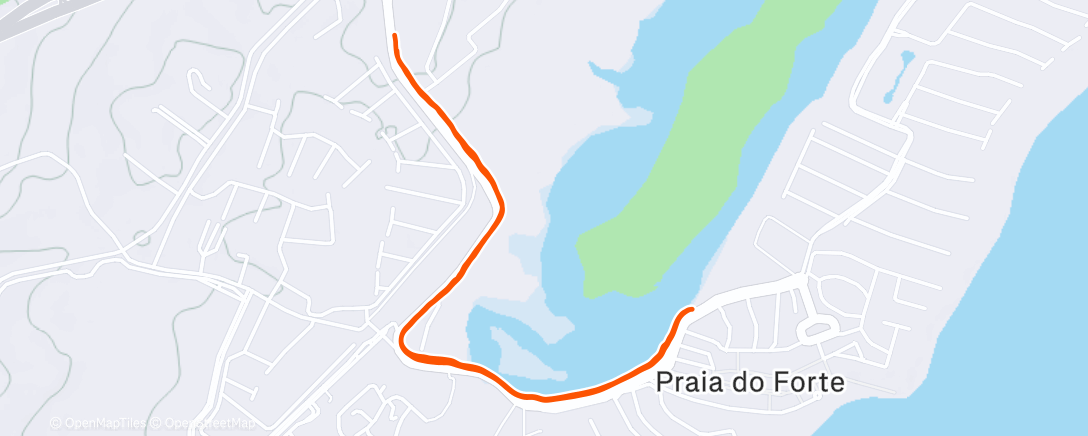 Map of the activity, Corrida ao entardecer