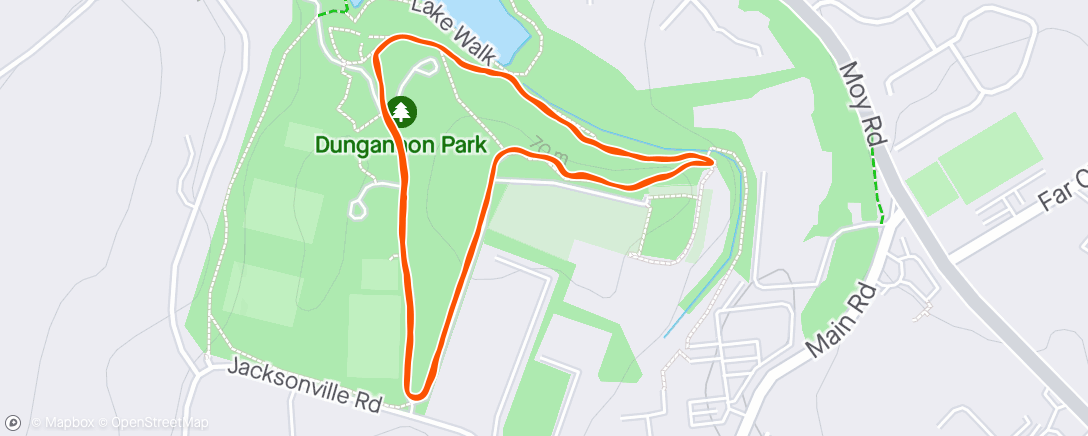 Mapa de la actividad, Dungannon Parkrun
