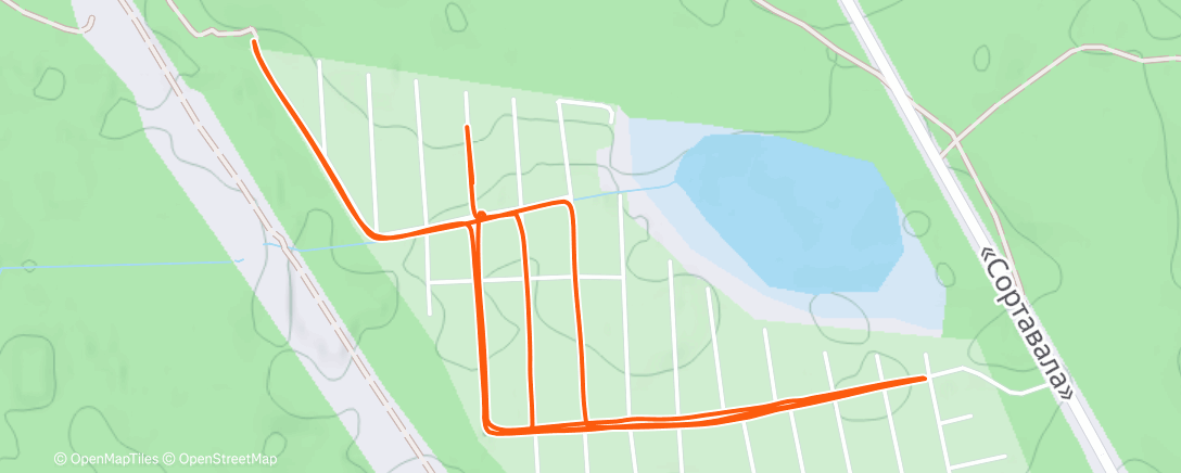 Map of the activity, Северный лыжный заезд (после обеда)