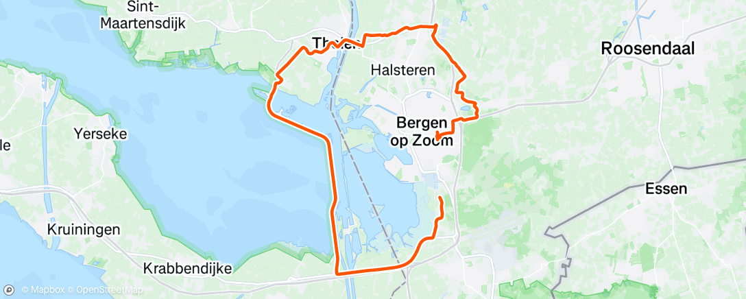 Map of the activity, Fietsen