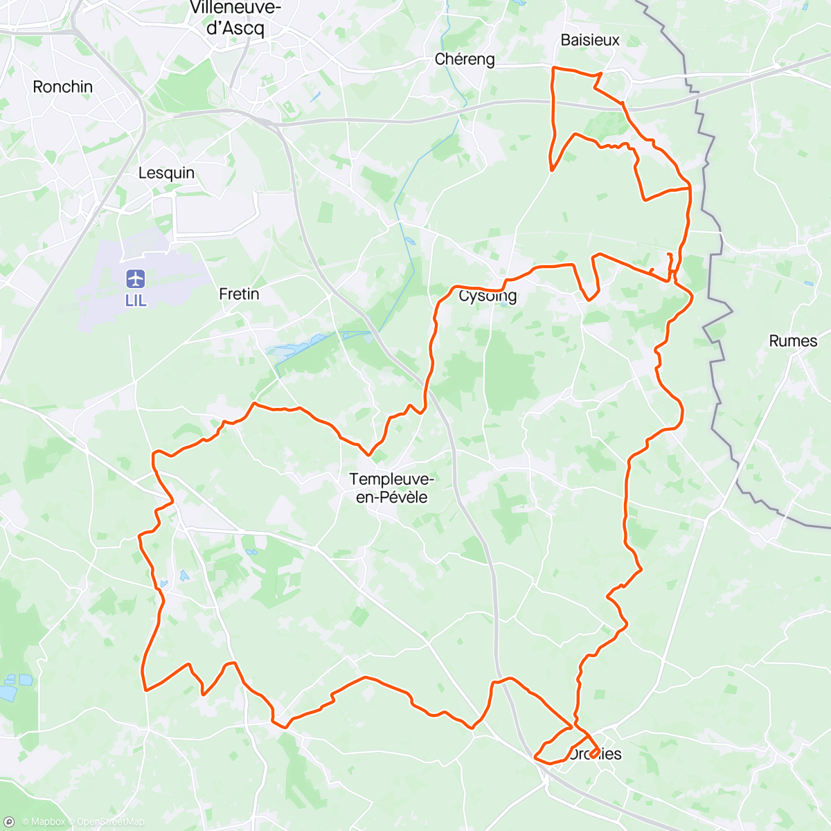 Map of the activity, Paris Roubaix Sect 13 - 4