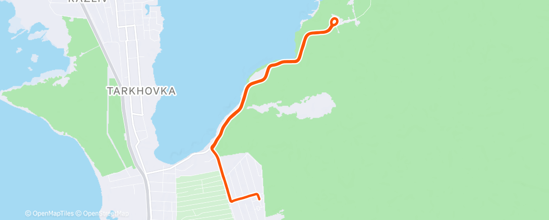 Map of the activity, Утренний забег