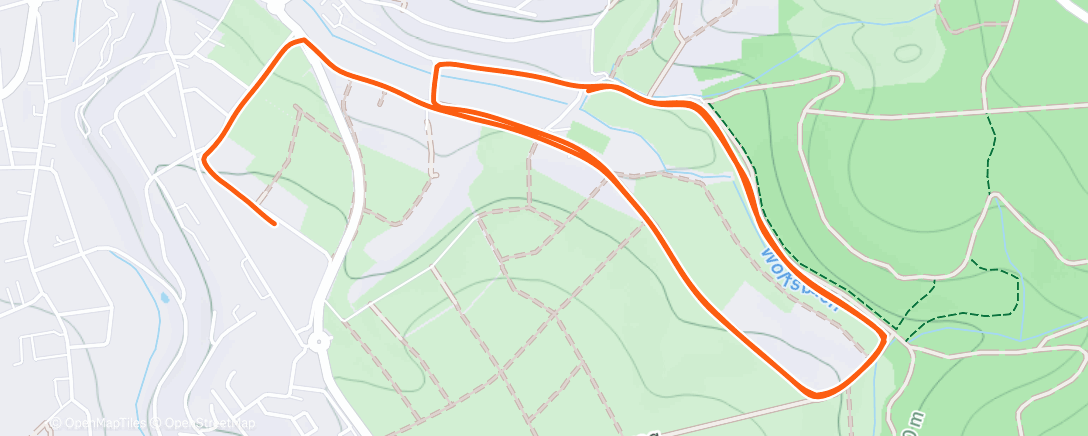 Map of the activity, Lauf am Nachmittag