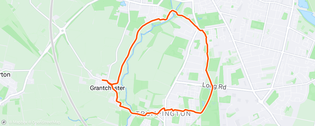 Map of the activity, Afternoon Run