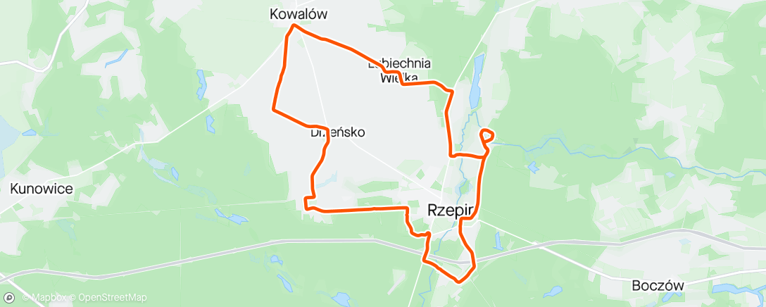 Map of the activity, Wiosenna okolica