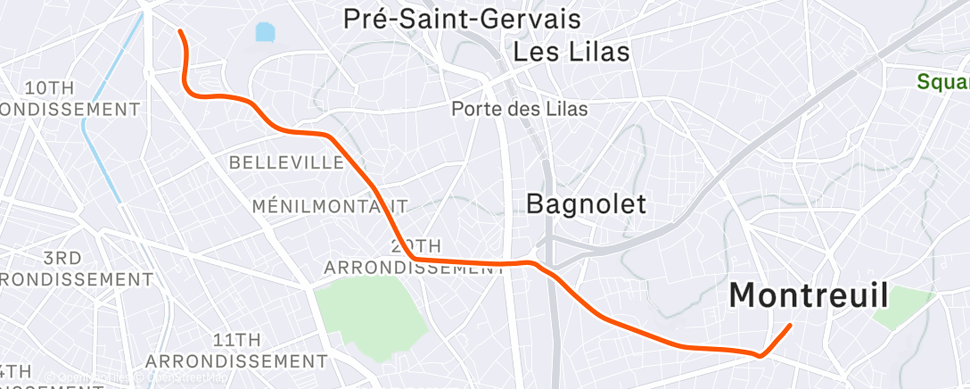 Map of the activity, Sortie vélo dans l'après-midi