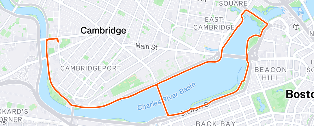 Map of the activity, Morning Run