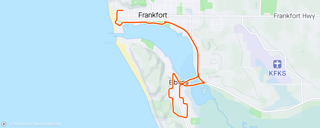 Карта физической активности (Frankfort - Run - Cyclemeter)