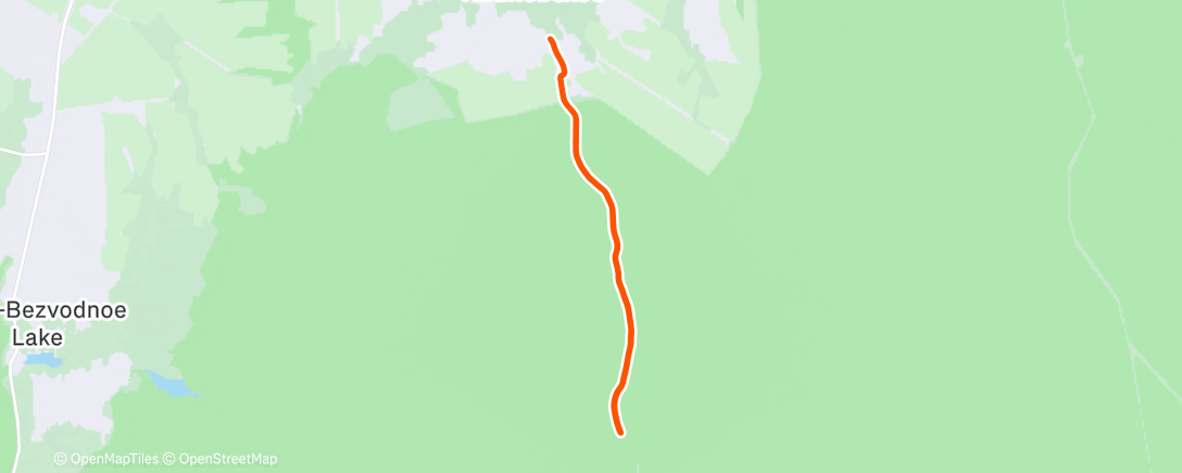 Map of the activity, Afternoon Run