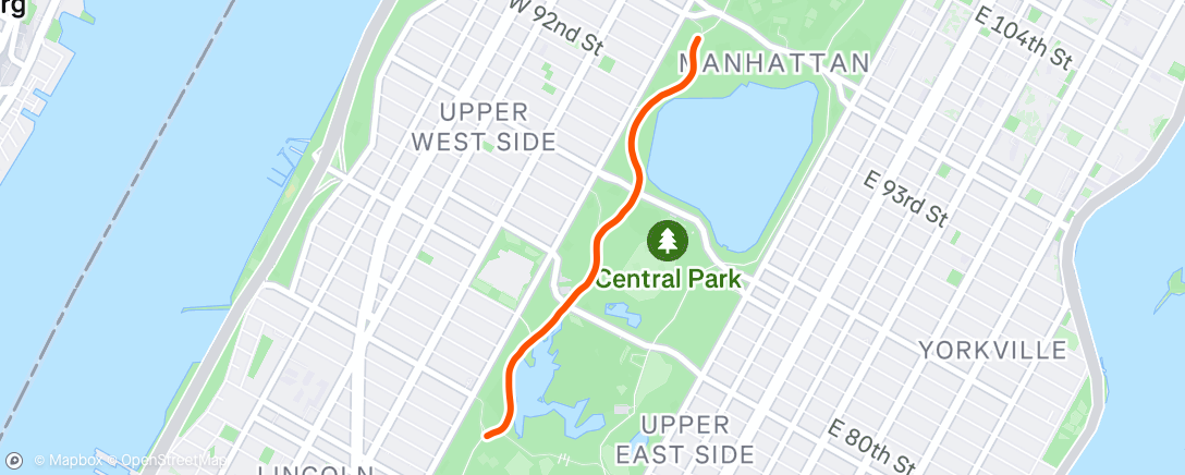 Map of the activity, Central Park