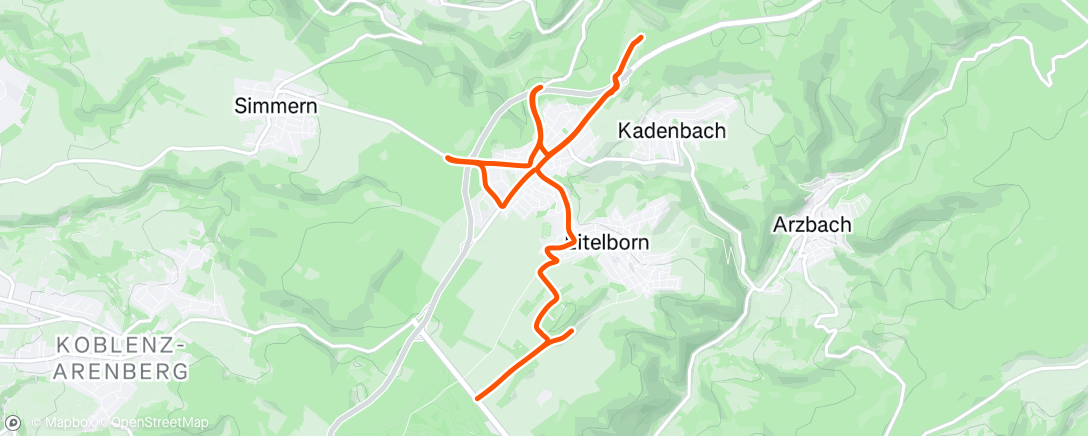 Map of the activity, Afternoon Ride