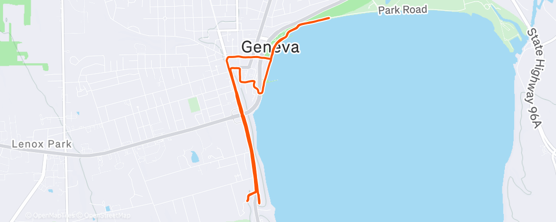Map of the activity, Lunch Run
