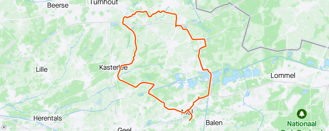 Map of the activity, Après Paris-Roubaix-ritje met de Grimberggeiten