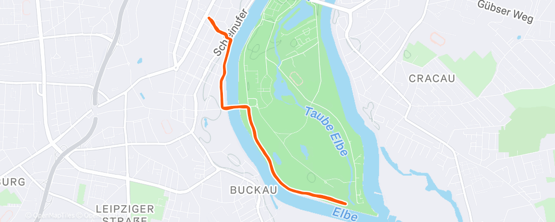 Карта физической активности (Lauf am Nachmittag)