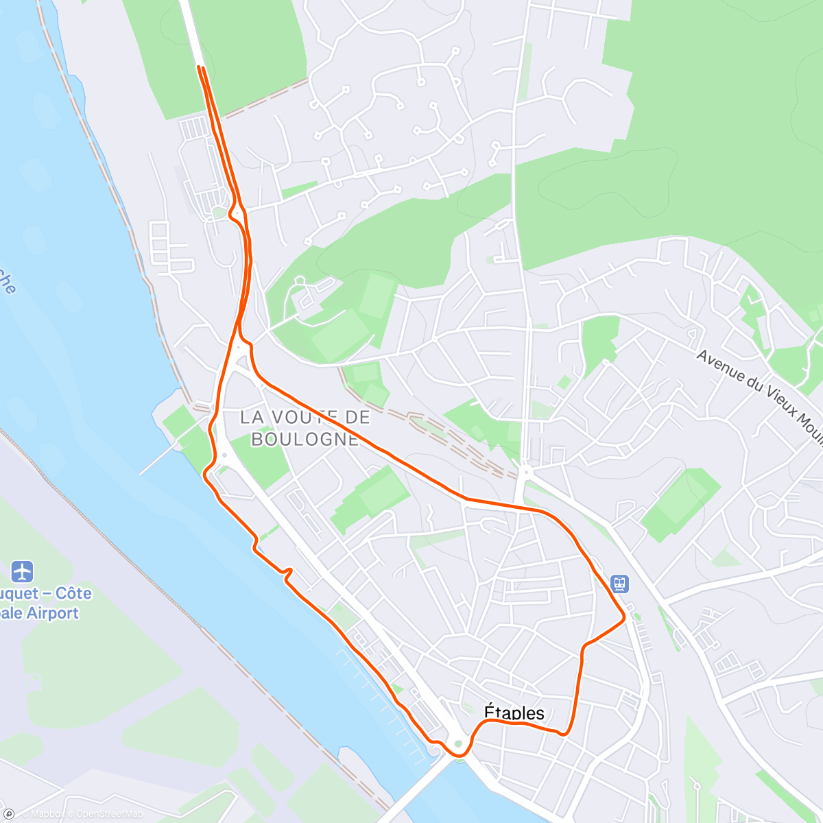 Map of the activity, Morning Run