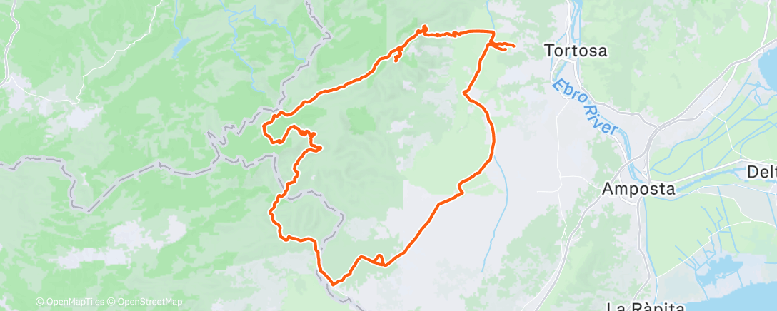 Map of the activity, Pedalata mattutina