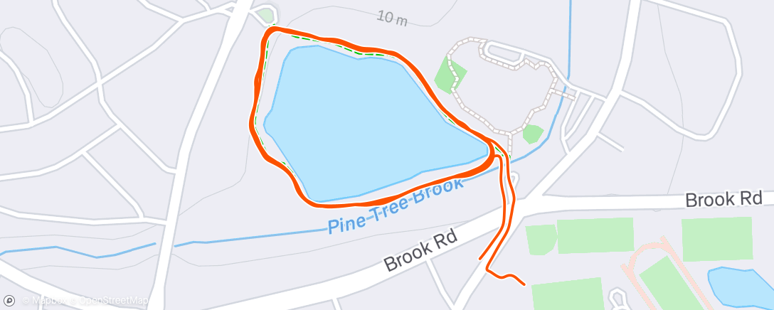 Map of the activity, Afternoon Run