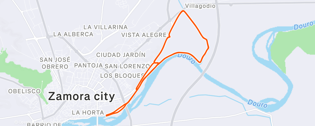 Map of the activity, Test ride