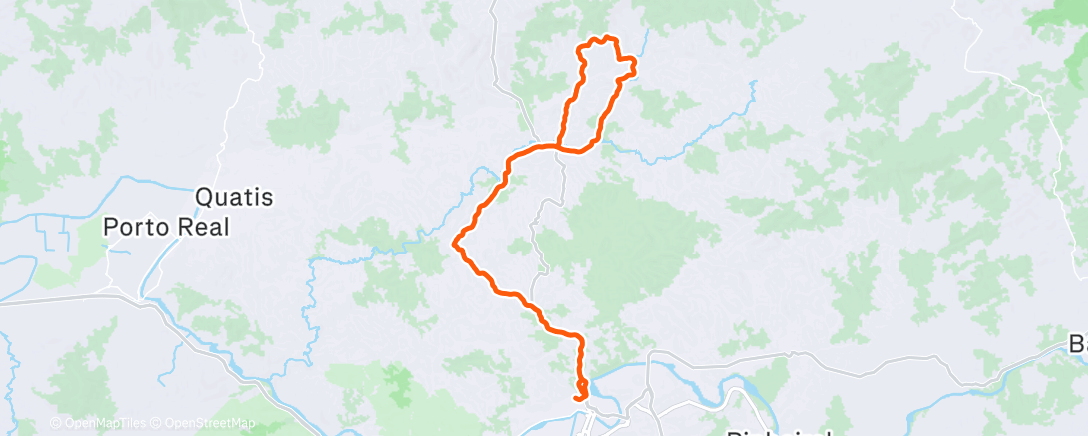Map of the activity, Pedalada de mountain bike matinal