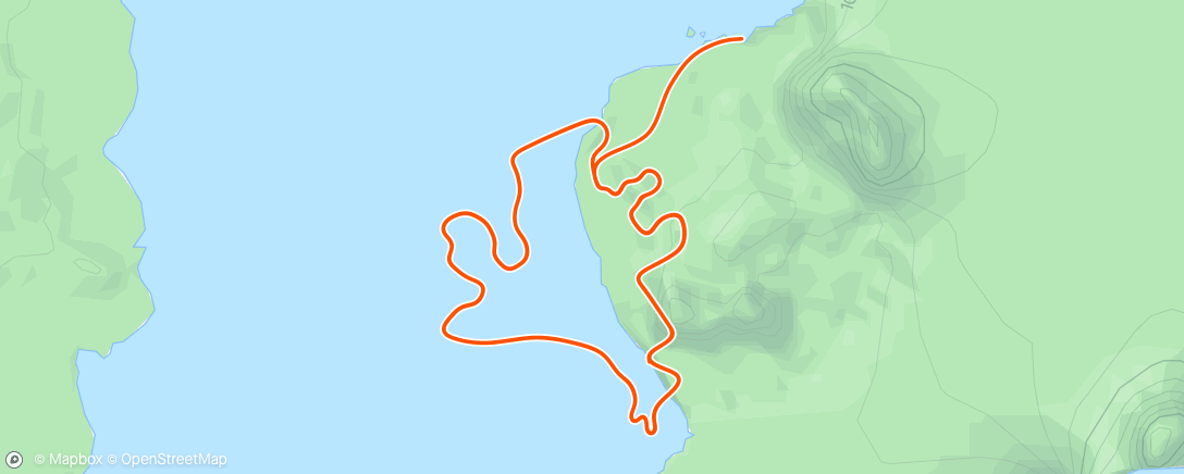 Карта физической активности (Zwift - Race: Stage 3: Lap It Up - Seaside Sprint (C) on Seaside Sprint in Watopia)