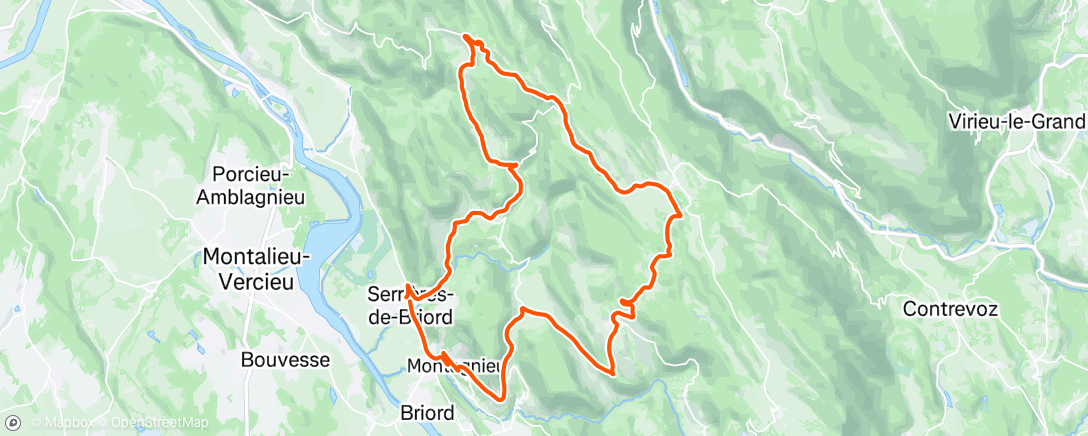 Map of the activity, Afternoon Ride