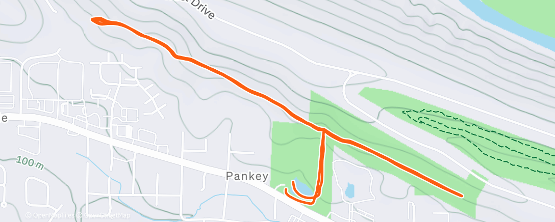 Map of the activity, Afternoon Trail Run