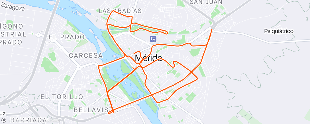 Map of the activity, Media maratón de Mérida