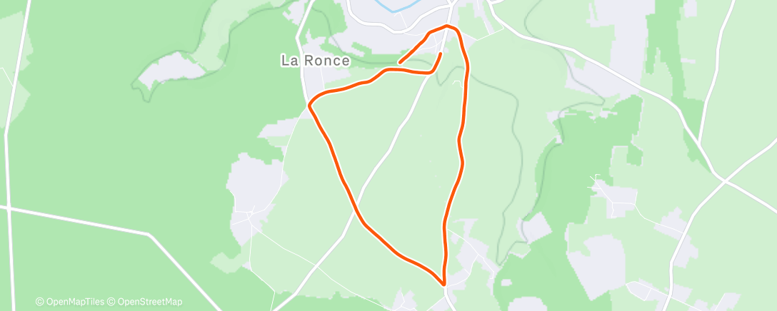 Map of the activity, Morning Run
