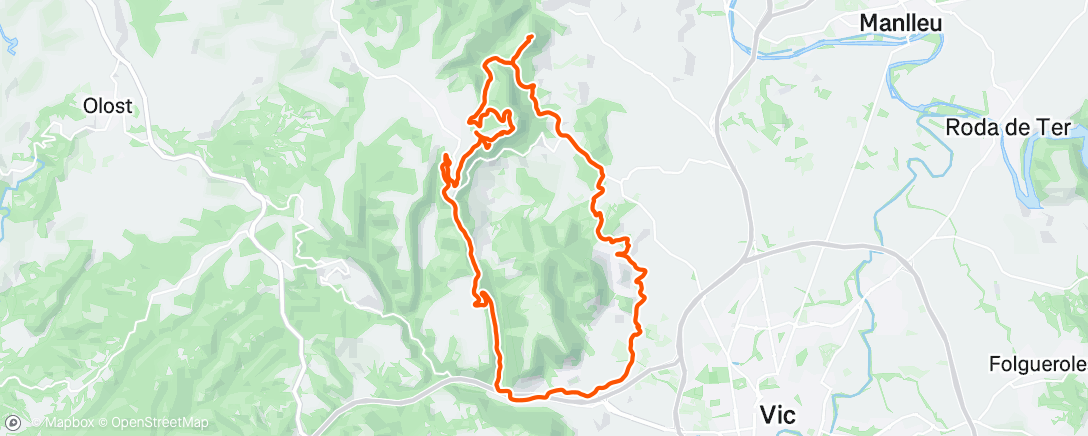 Map of the activity, Morning Mountain Bike Ride