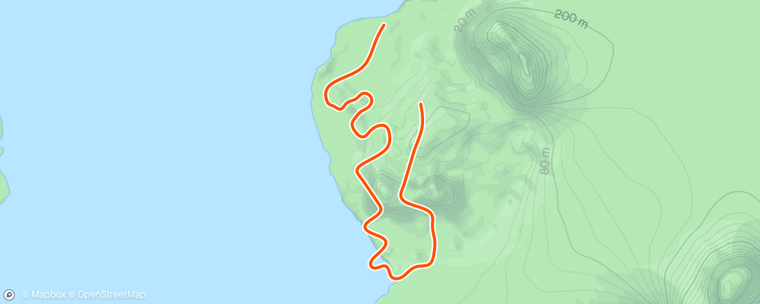 Mapa da atividade, Zwift - Race: Zwift Insider Tiny Race (2 of 4) (A) on Two Bridges Loop in Watopia