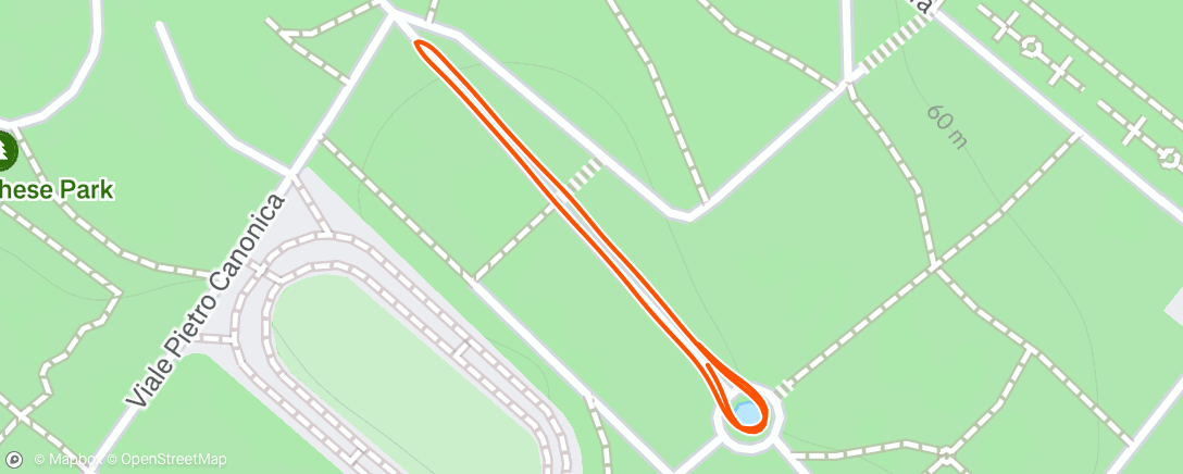 Map of the activity, Evening Run