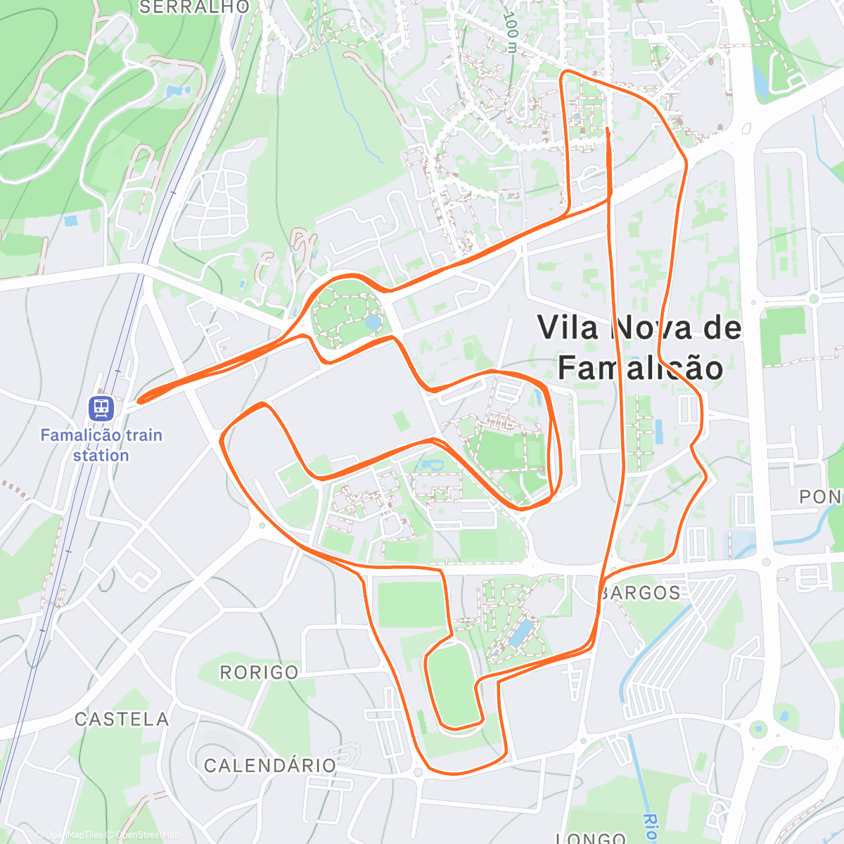 Map of the activity, São Silvestre de Famalicão 2025