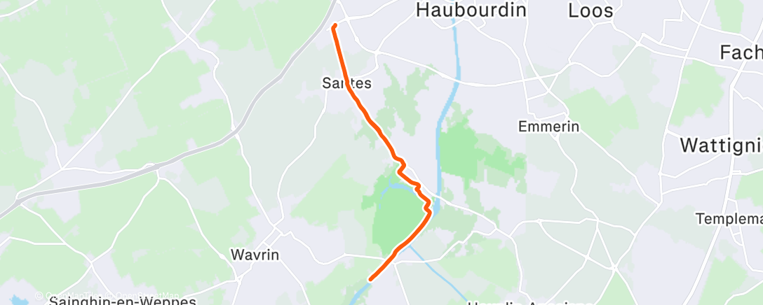 Map of the activity, Footing EF 50’