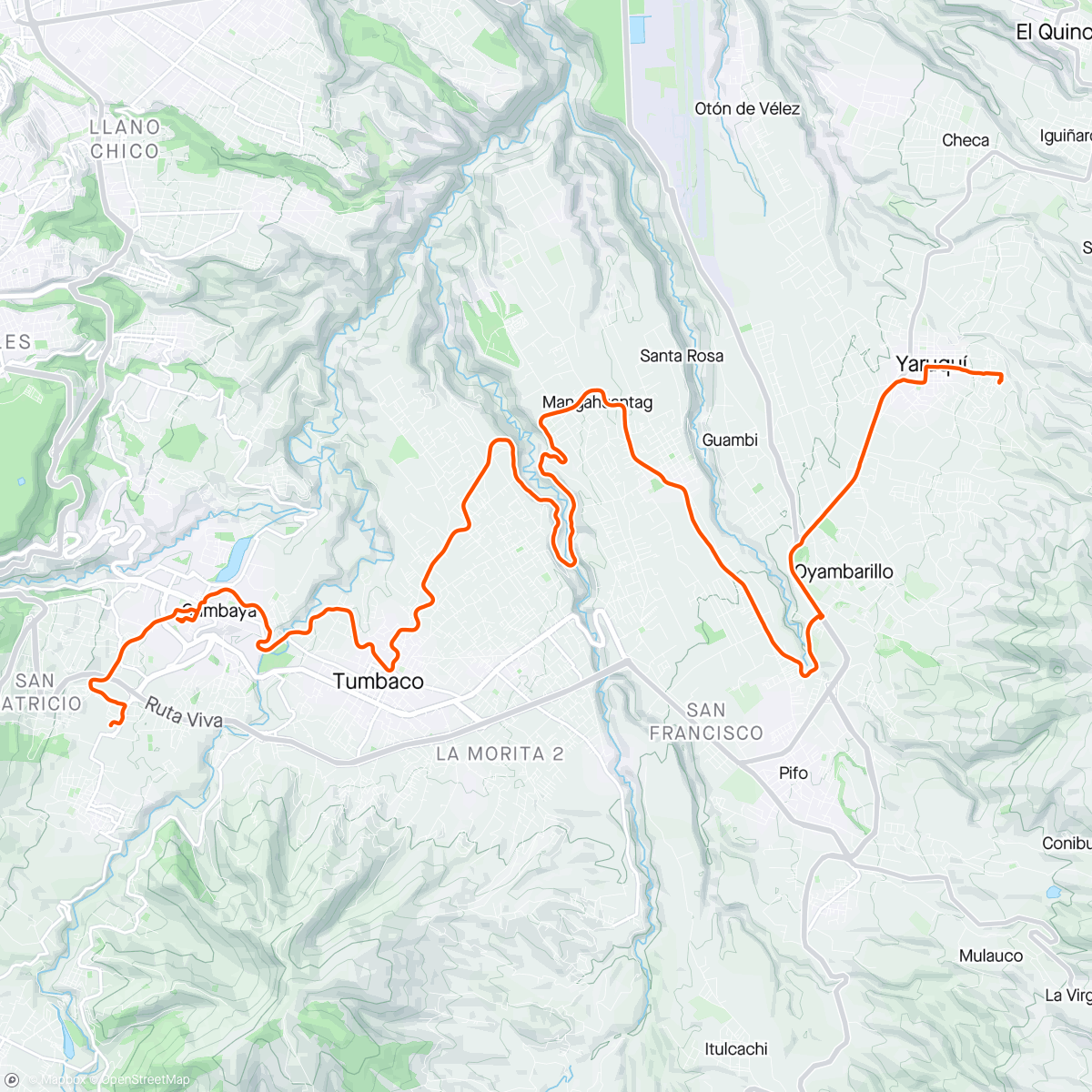 Map of the activity, Patas al horno