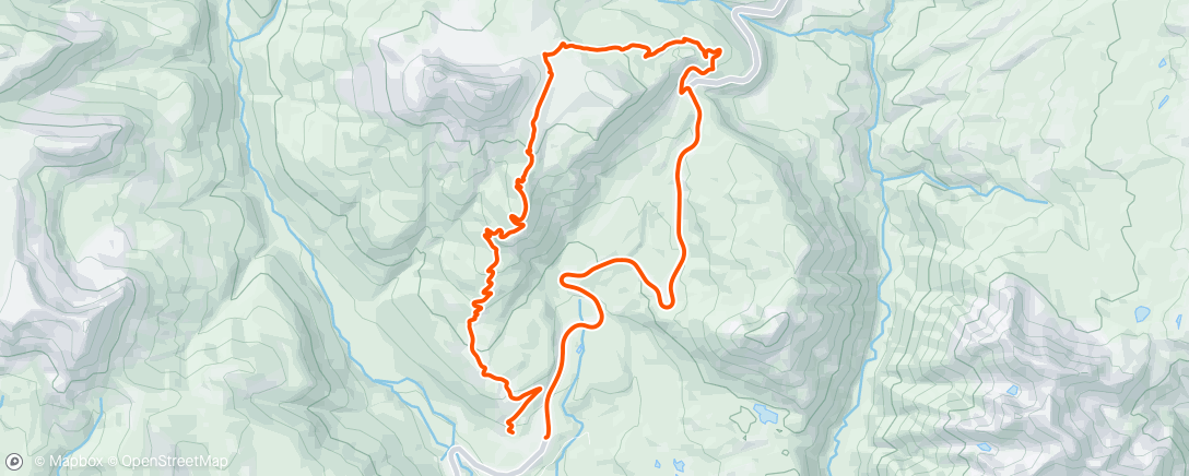 Map of the activity, Pass creek passes