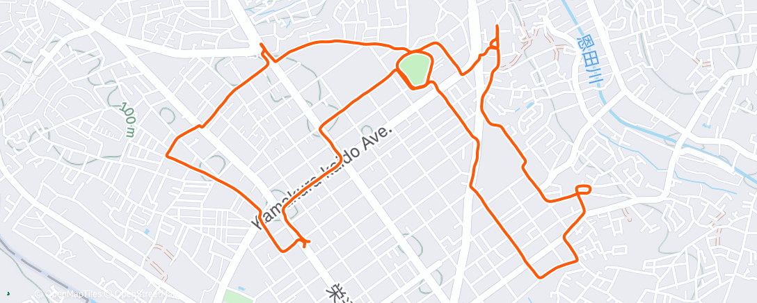 Map of the activity, ジョグ40分